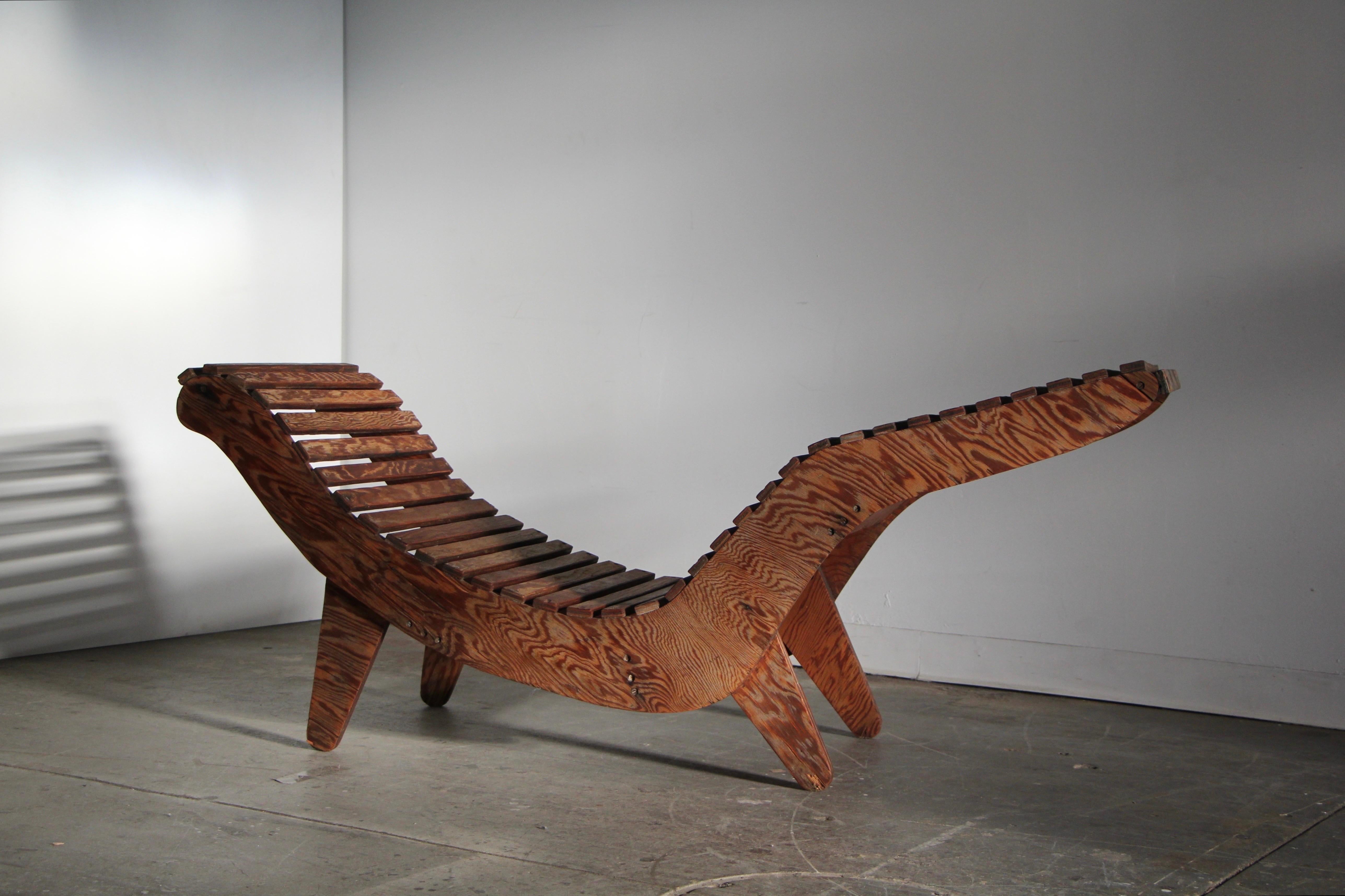 Klaus Grabe Slatted Plywood Chaise ‘Model C5’ 5