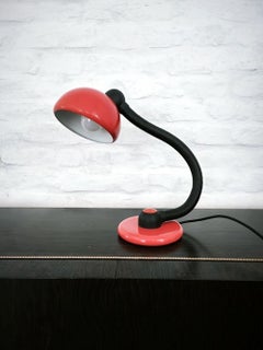 Klaus Hempel V3925/01 Lampe de bureau rouge pour Hustadt Leuchten, Allemagne 1970