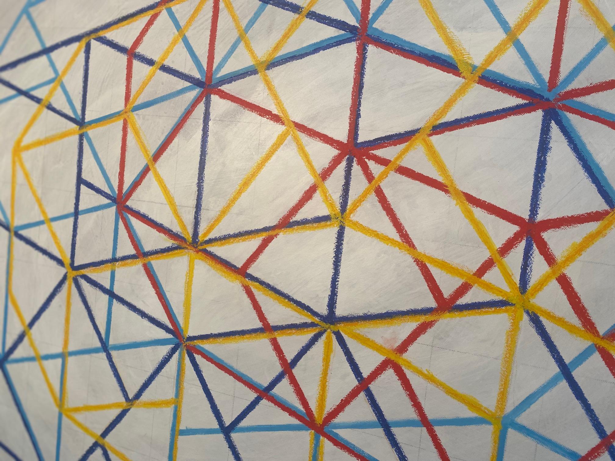 La luce come luce  - opera d'arte geometrica contemporanea raffigurante il triangolo d'oro in vendita 1