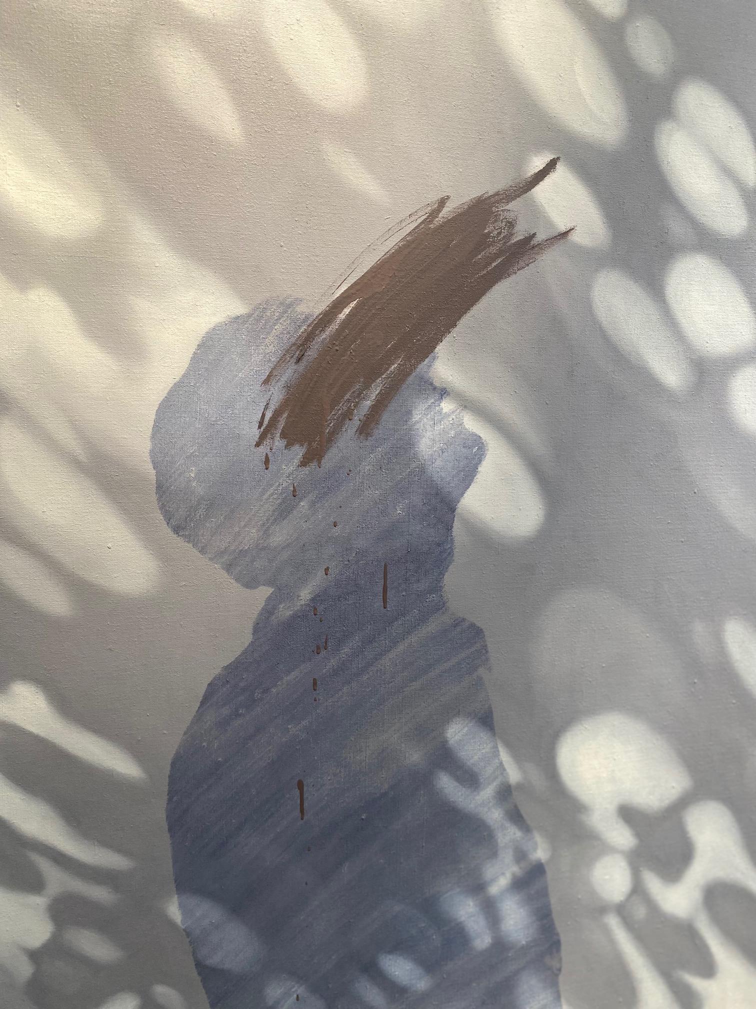 Look Up – zeitgenössisches Diptychon, das einen männlichen und einen weiblichen Blick auf den Himmel zeigt (Surrealismus), Painting, von Klaus Heuermann