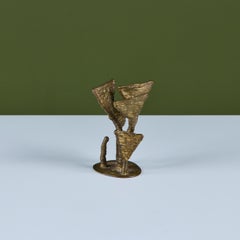 Scultura astratta in ottone di Klaus Ihlenfeld