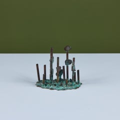 Scultura astratta in bronzo di Klaus Ihlenfeld