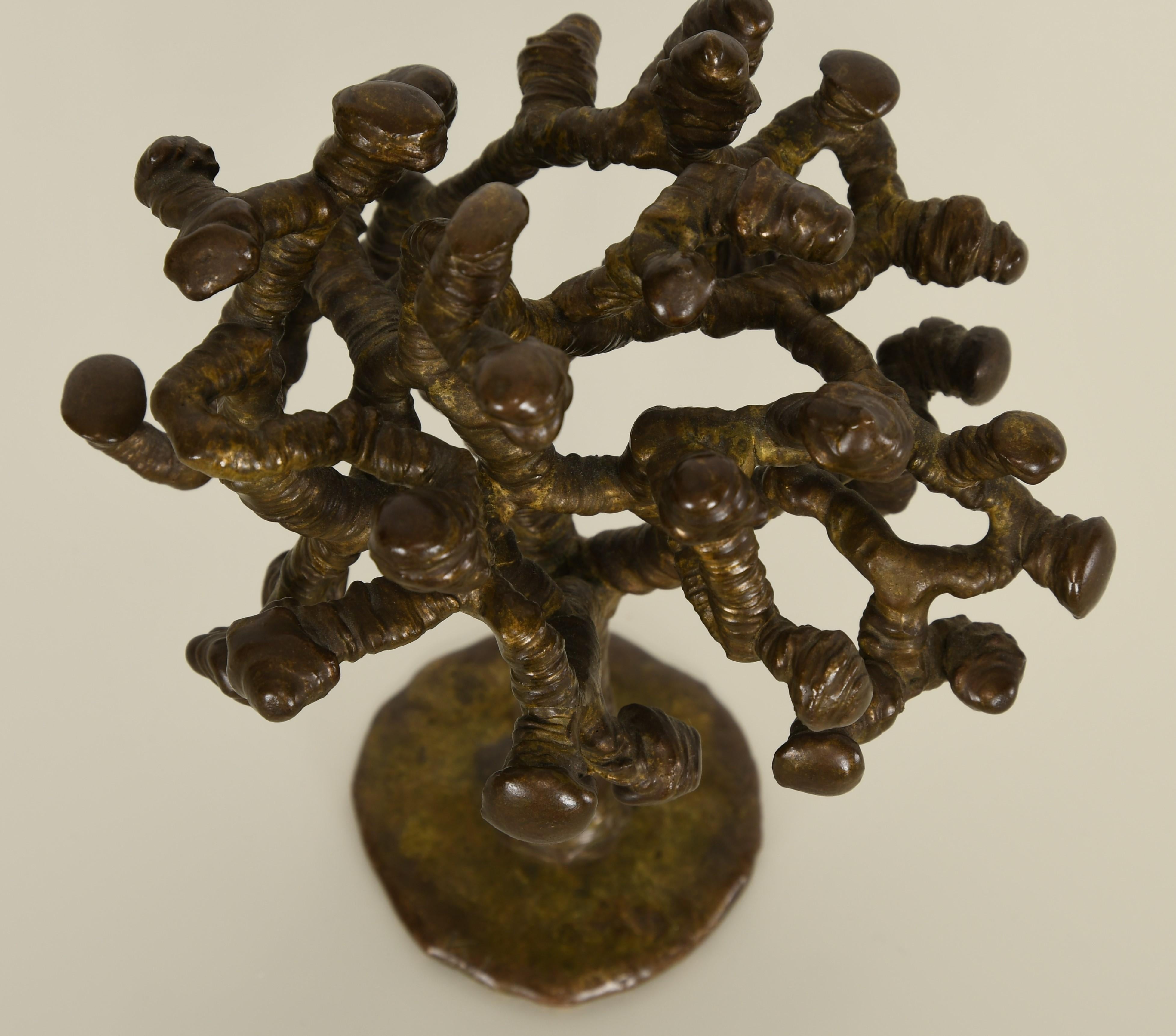 Mid-Century Modern Klaus Ihlenfeld Abstract Patinated Brass 