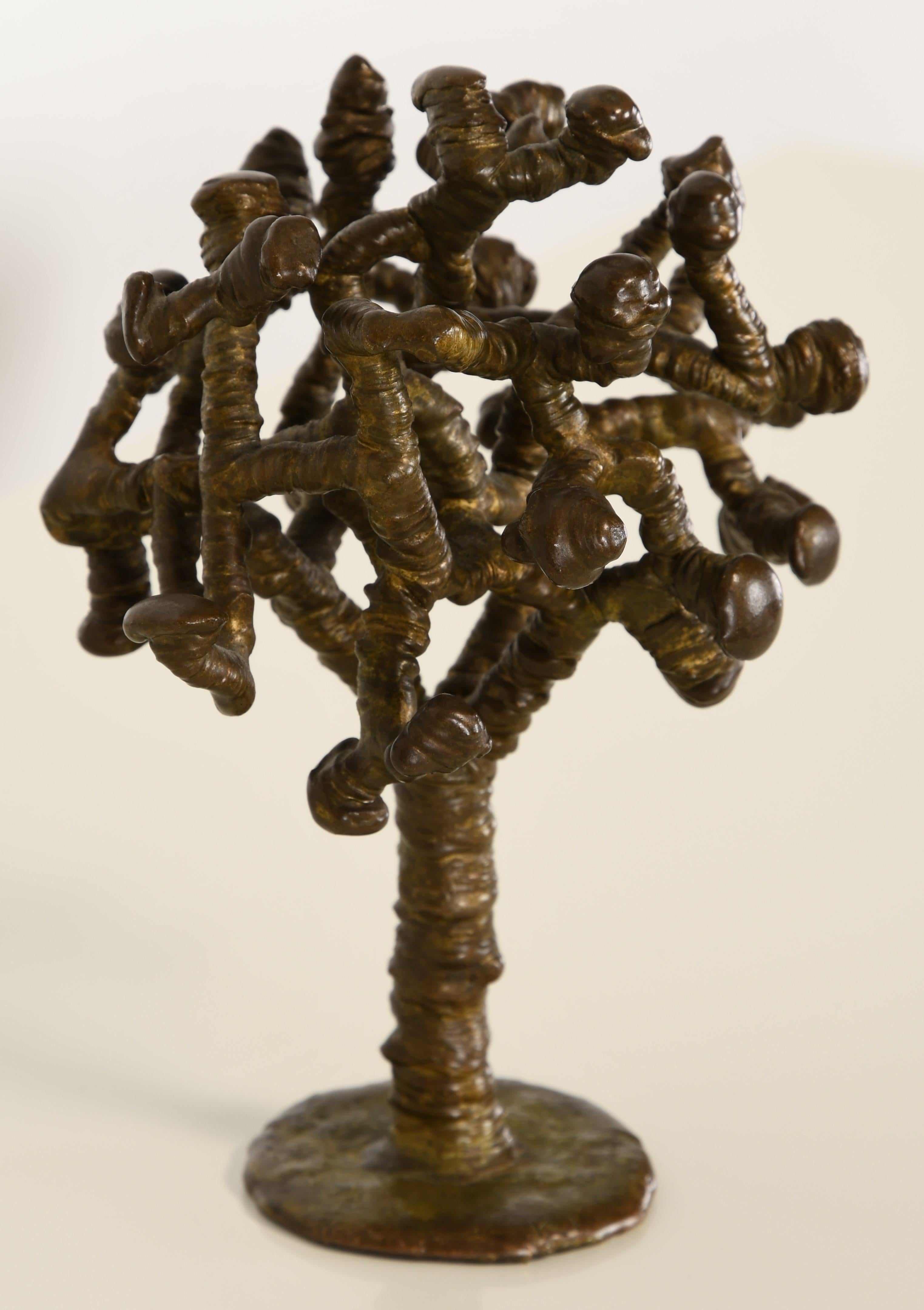 American Klaus Ihlenfeld Abstract Patinated Brass 