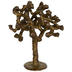 Vintage Klaus Ihlenfeld Abstract Patinated Brass "Tree" Sculpture, 20th Century