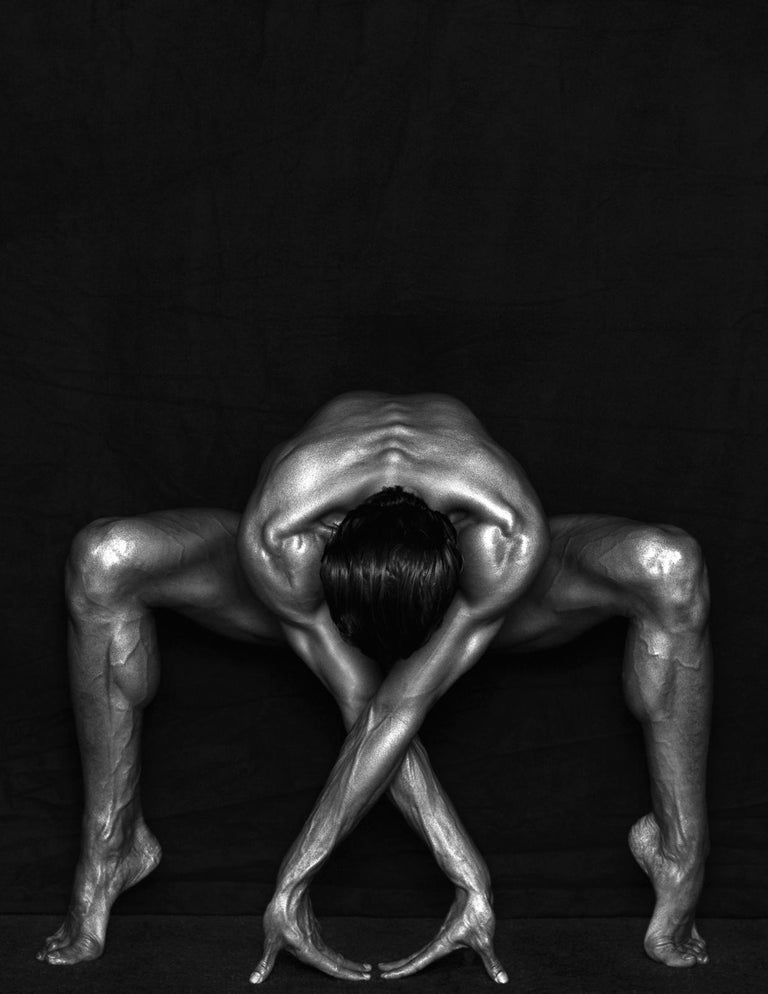 Klaus Kampert Nude Photograph - 110.01.98, More Typographic Creations series (Male Dancer Photograph)