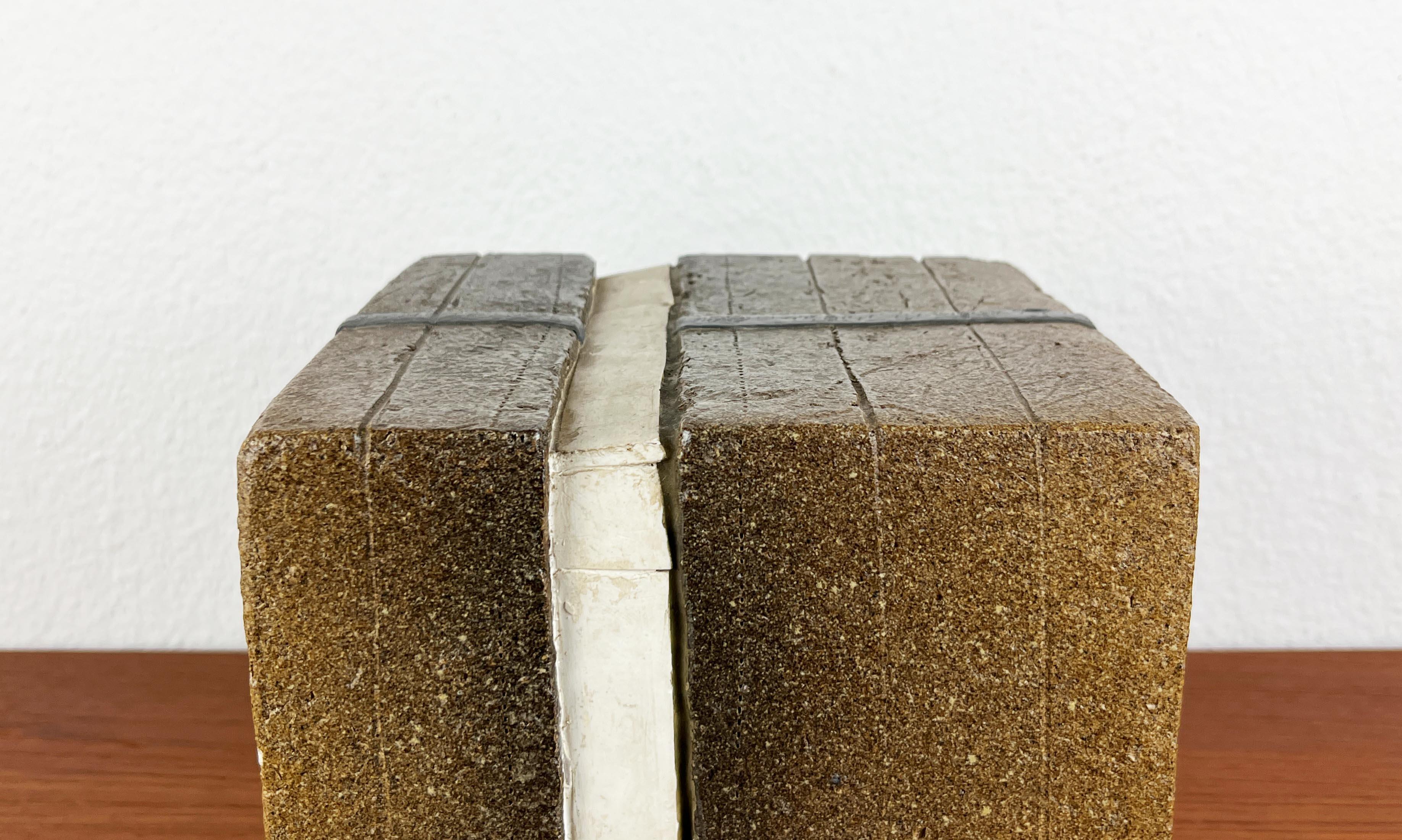 Klaus Lehmann, Brutalist German Studio Pottery Cube Art Sculpture No. 255 78 For Sale 10