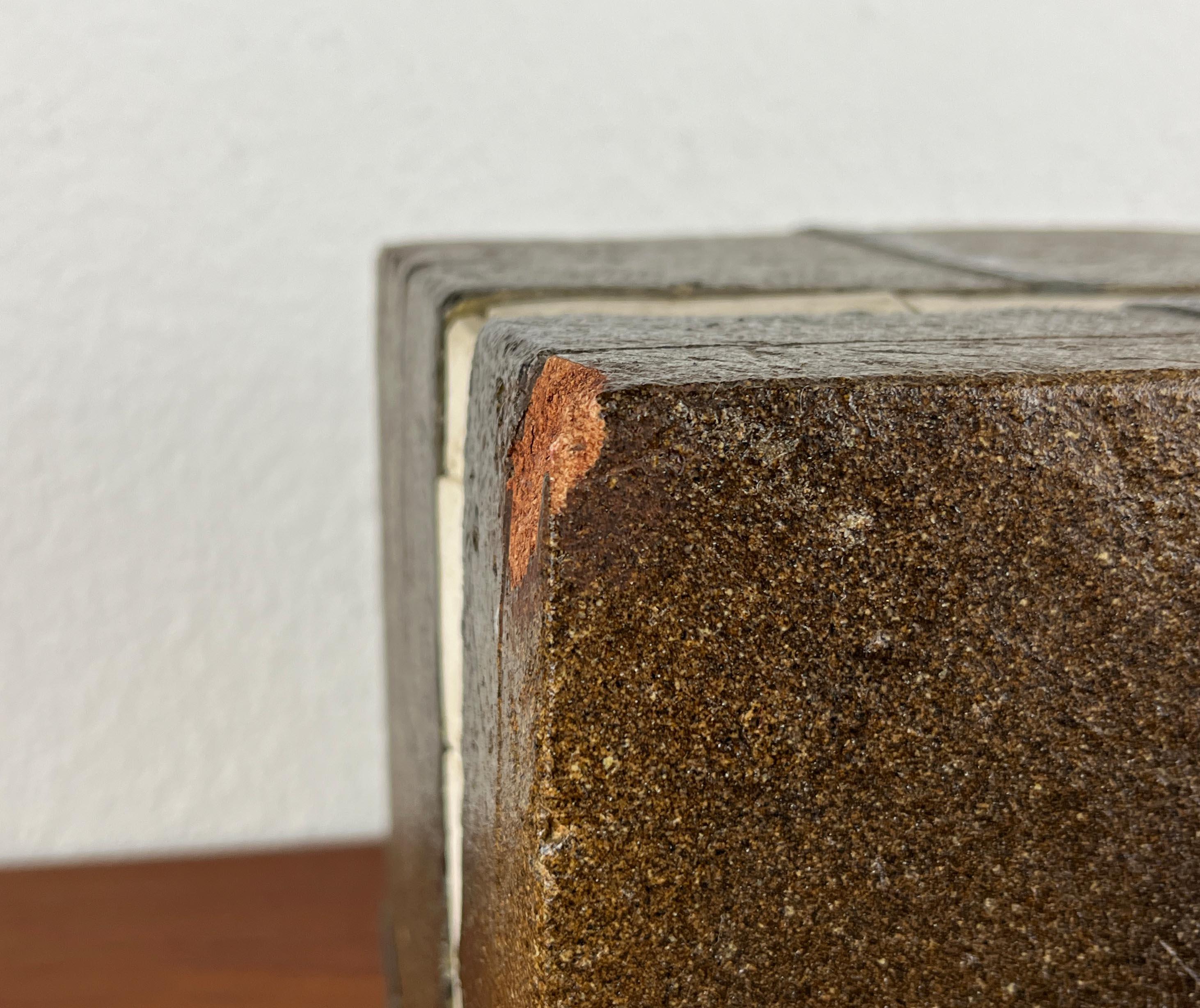 Klaus Lehmann, Brutalist German Studio Pottery Cube Art Sculpture No. 255 78 For Sale 11