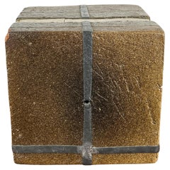 Klaus Lehmann, Brutalista alemán Studio Pottery Escultura artística cúbica nº 255 78