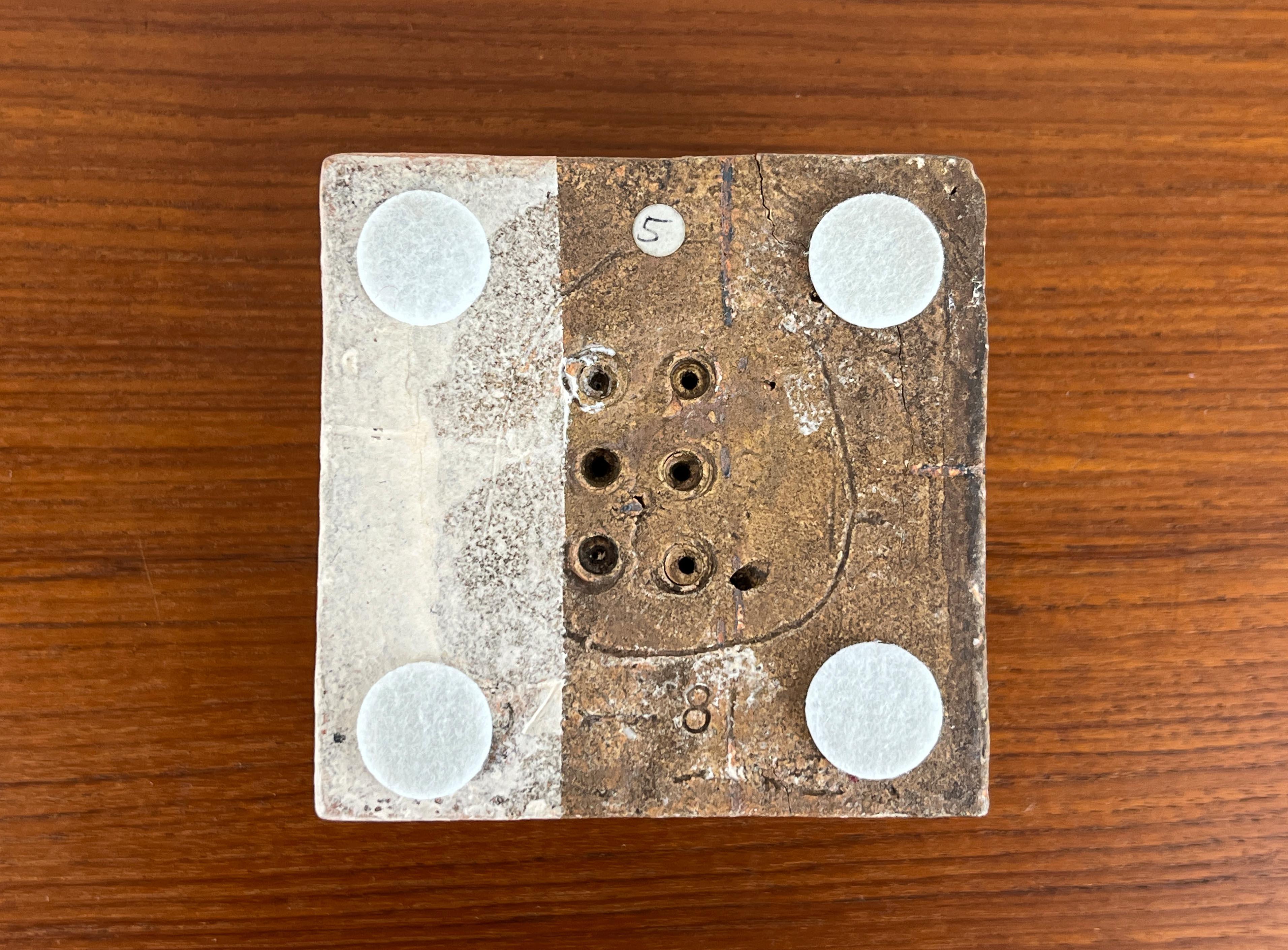 Klaus Lehmann, Brutalistische Studio Pottery Kubus Kunst Skulptur Nr. Nr. 337 81 im Angebot 9