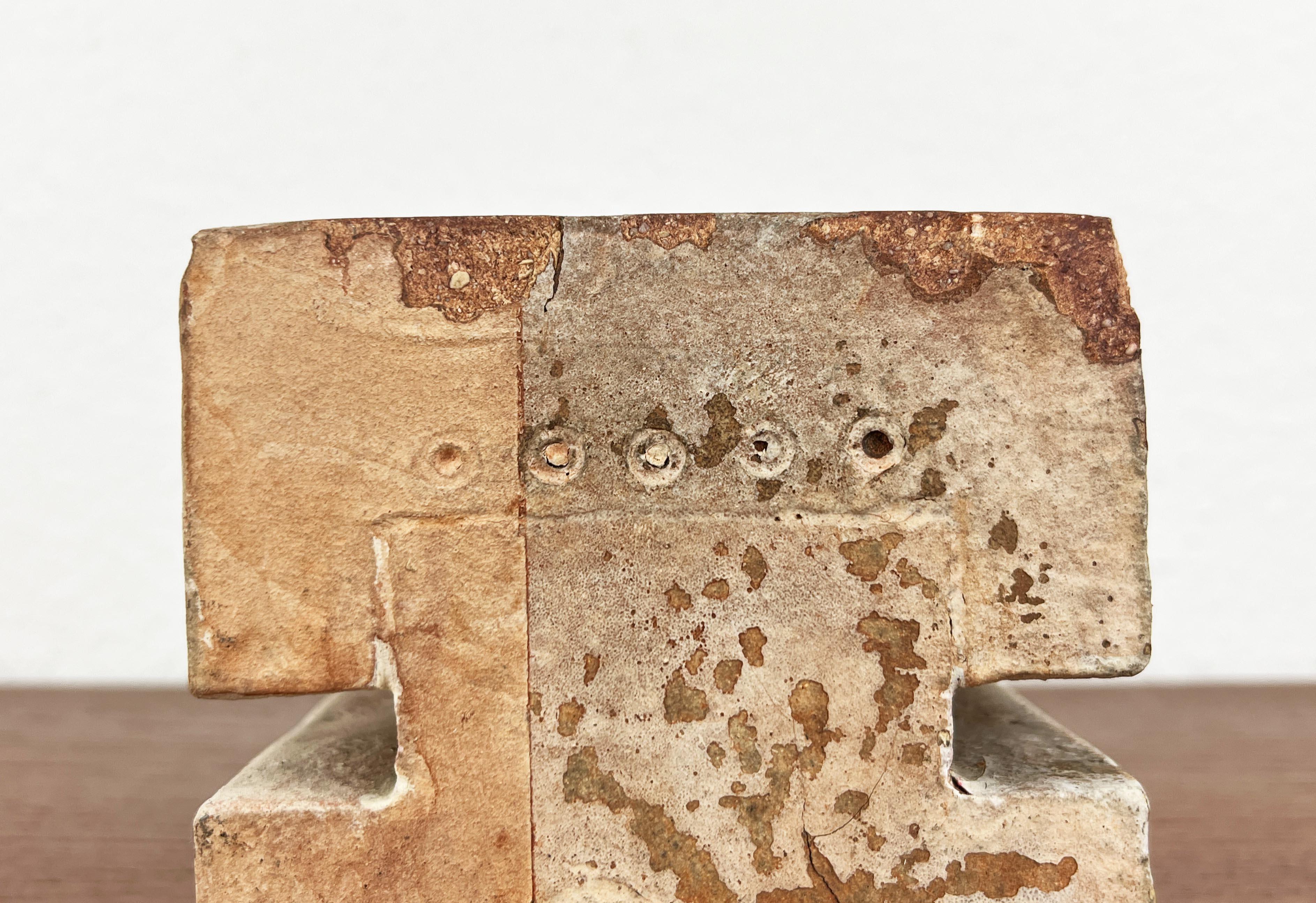 Klaus Lehmann, Brutalistische Studio Pottery Kubus Kunst Skulptur Nr. Nr. 337 81 im Angebot 11