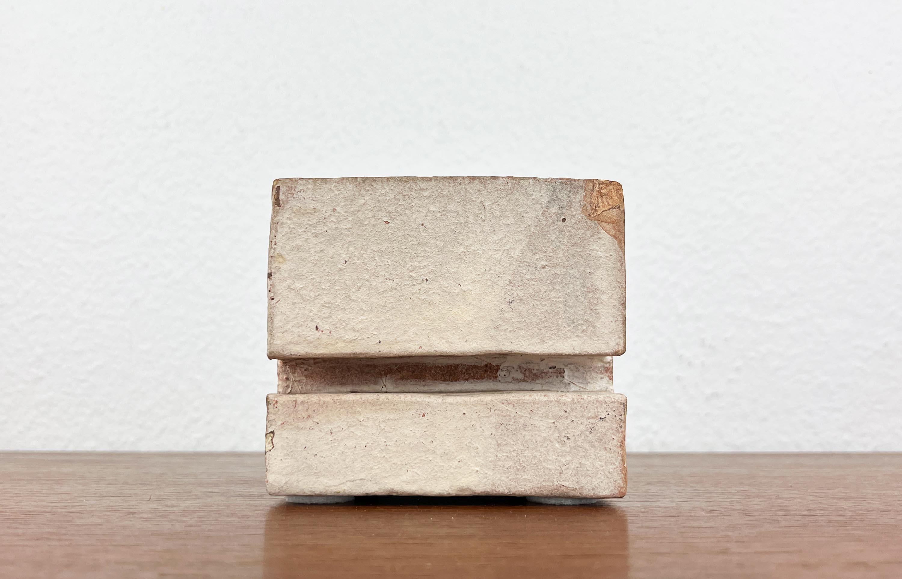 Klaus Lehmann, Postmoderne brutalistische deutsche Studio-Keramik Würfel-Kunst-Skulptur Nr. 337 81, 1981