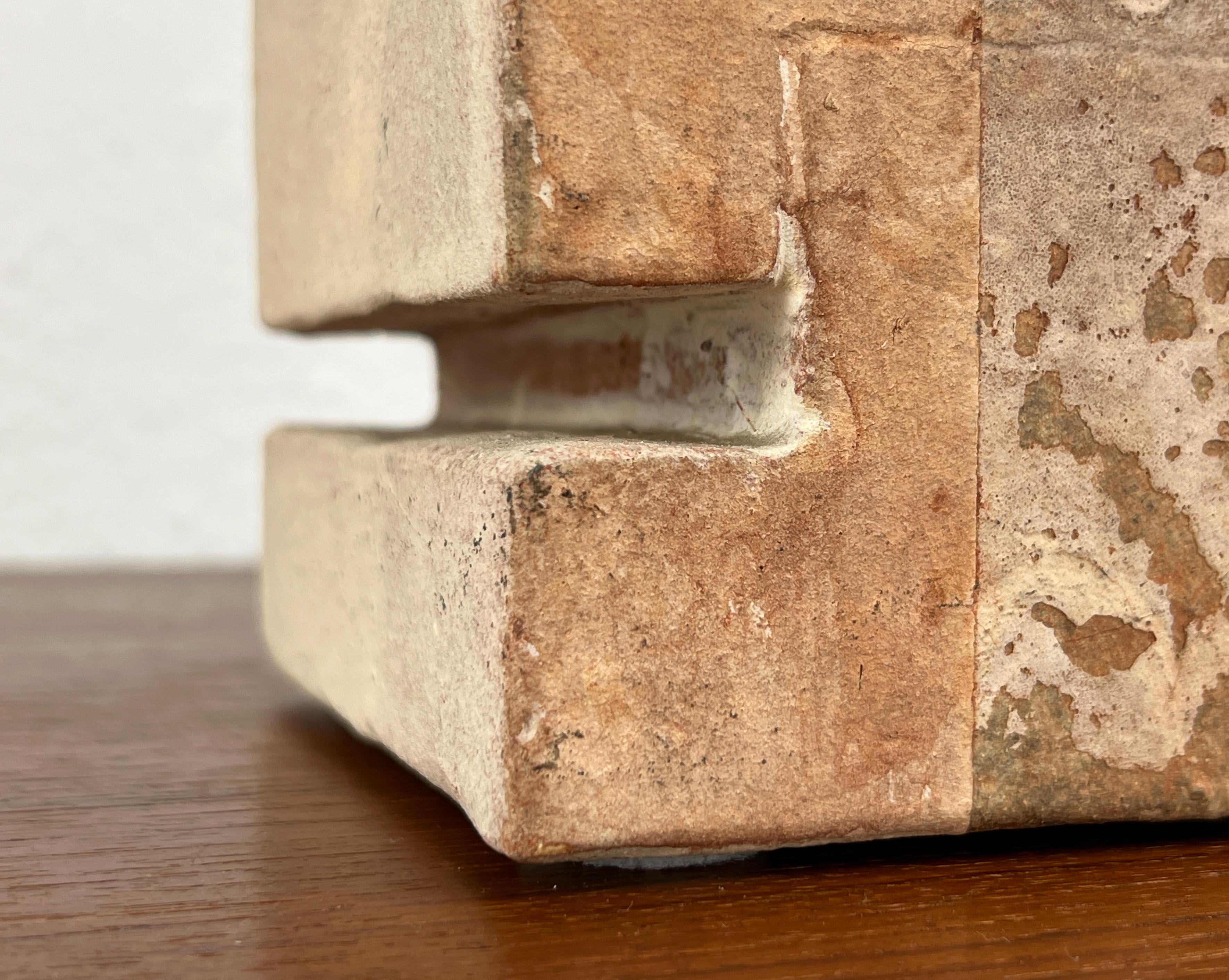 Klaus Lehmann, Brutalistische Studio Pottery Kubus Kunst Skulptur Nr. Nr. 337 81 im Angebot 2