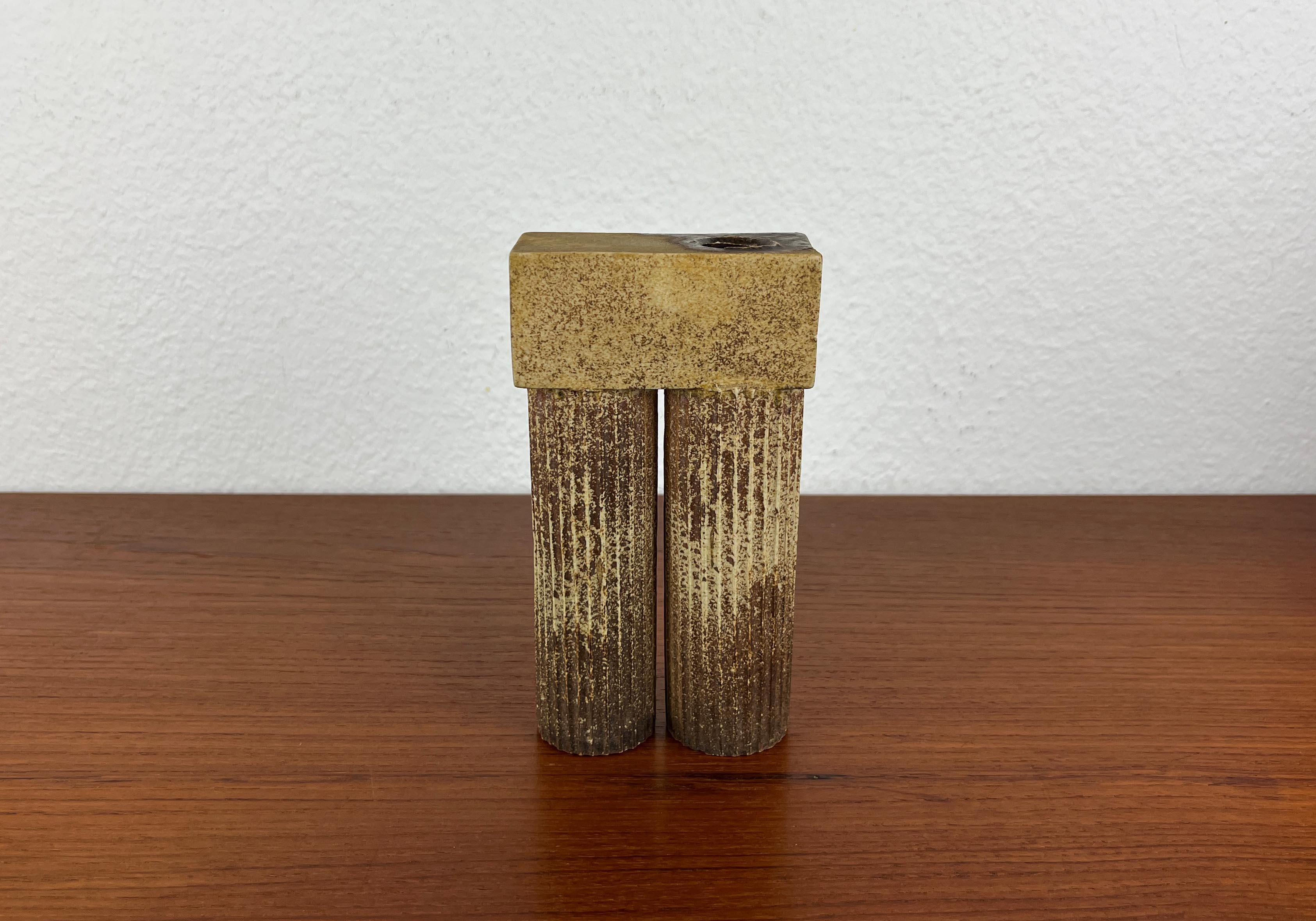 Tedesco Klaus Lehmann, Studio Pottery tedesco postmoderno Vaso a colonna Scultura in vendita