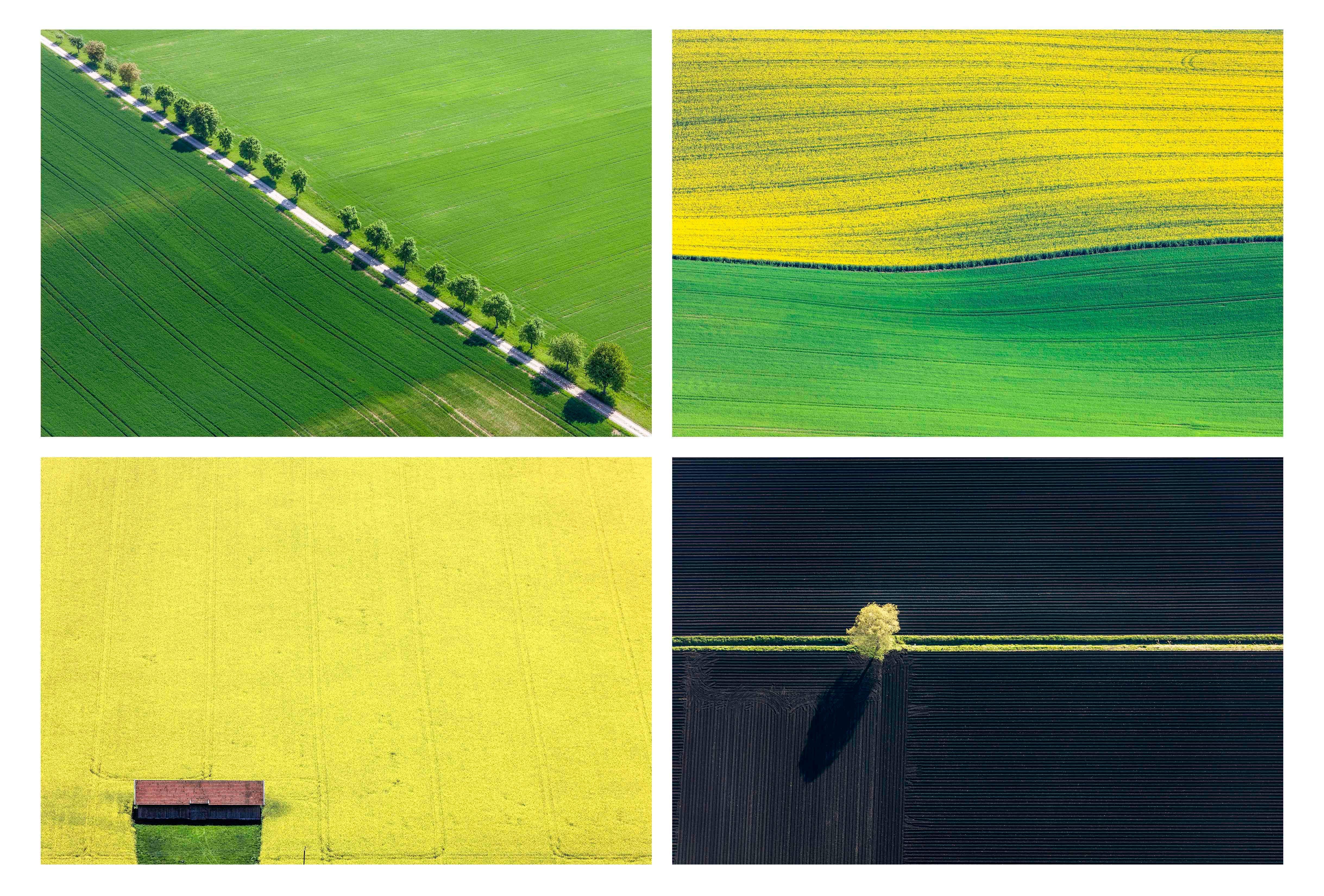 Klaus Leidorf Landscape Photograph - Nature geometric abstract I Aerial color photography