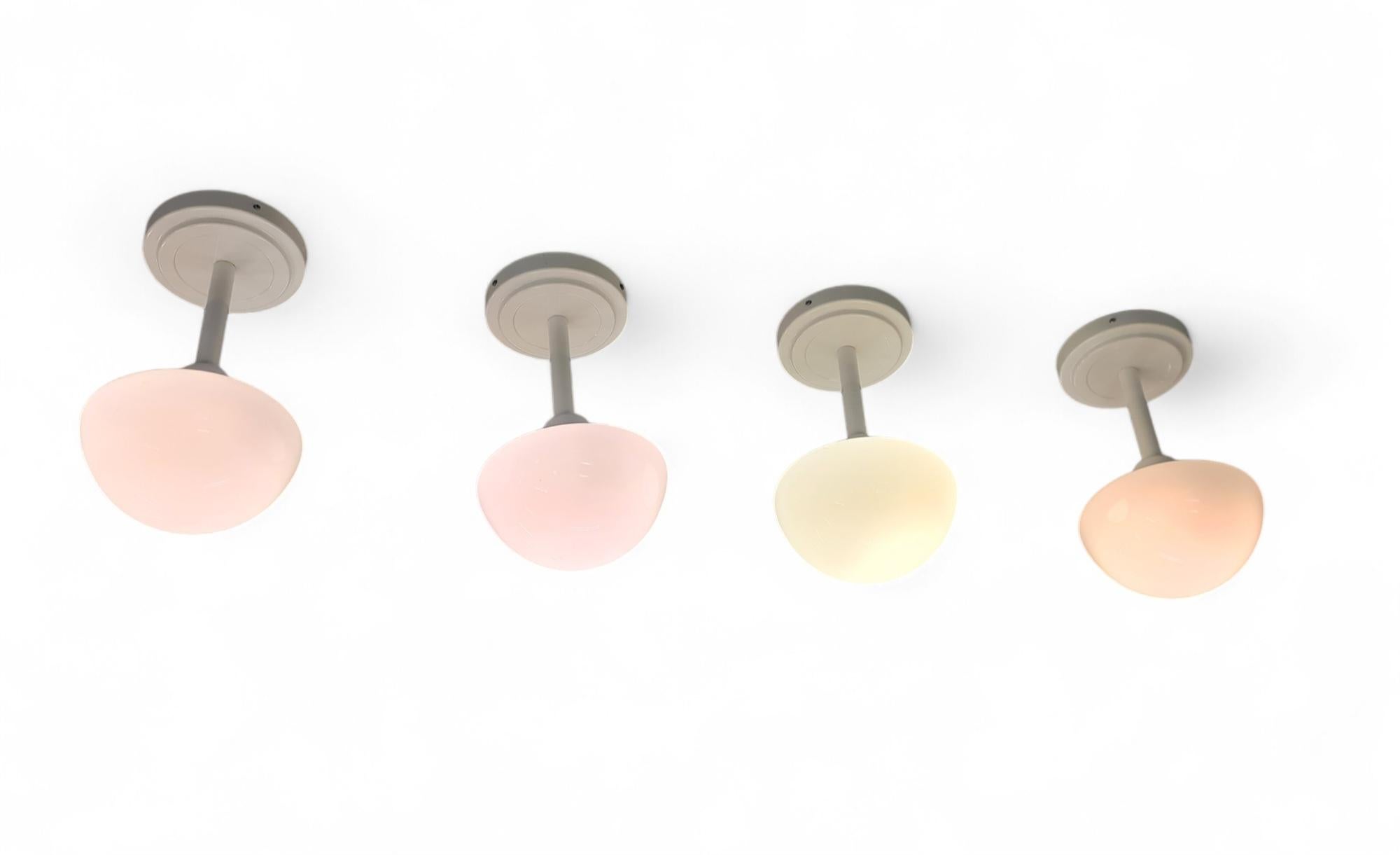Klaus Michalik Vierer-Set Bau Ceiling Lights 5574 in Weiß, Orno 1980s im Angebot 4