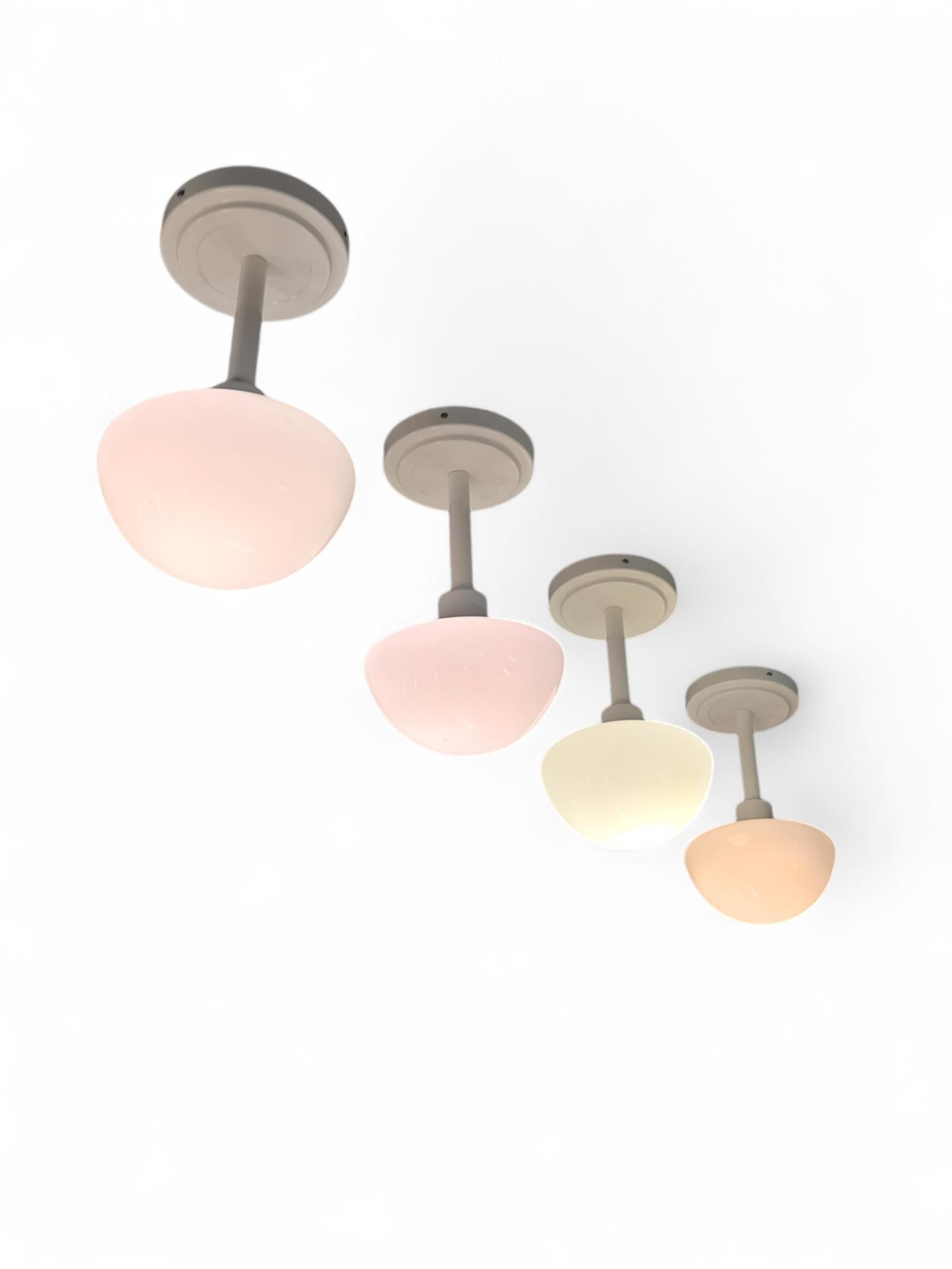 Klaus Michalik Vierer-Set Bau Ceiling Lights 5574 in Weiß, Orno 1980s im Angebot 5