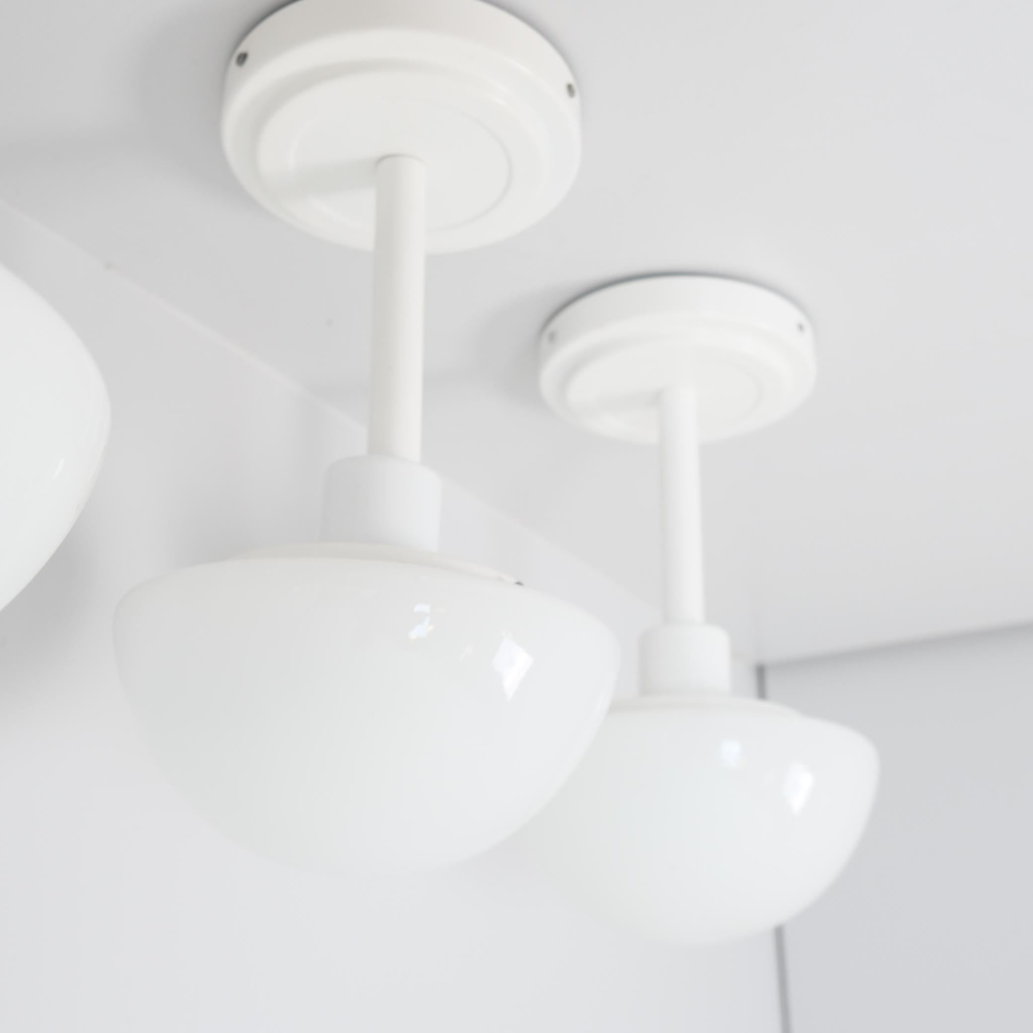 Klaus Michalik Vierer-Set Bau Ceiling Lights 5574 in Weiß, Orno 1980s im Angebot 4