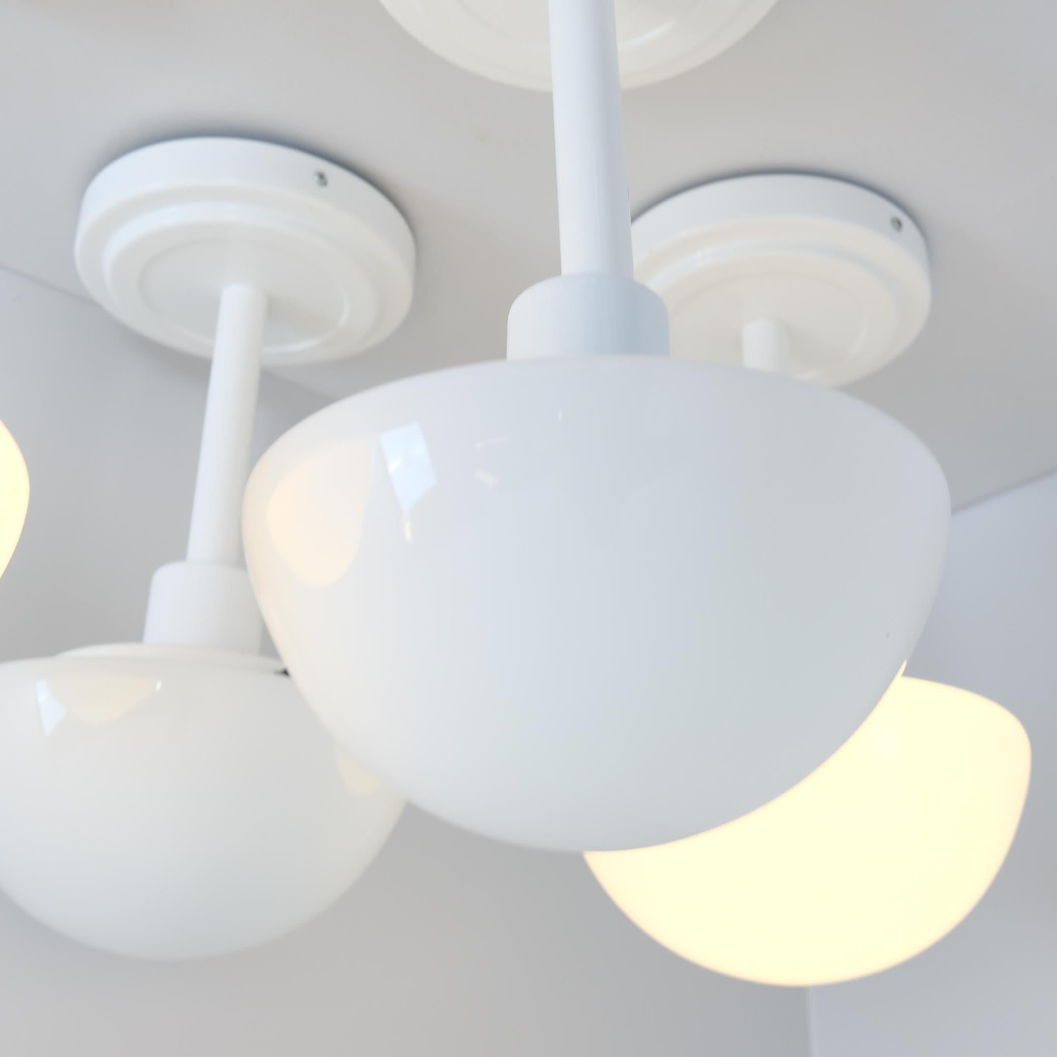 Klaus Michalik Vierer-Set Bau Ceiling Lights 5574 in Weiß, Orno 1980s im Zustand „Gut“ im Angebot in Helsinki, FI