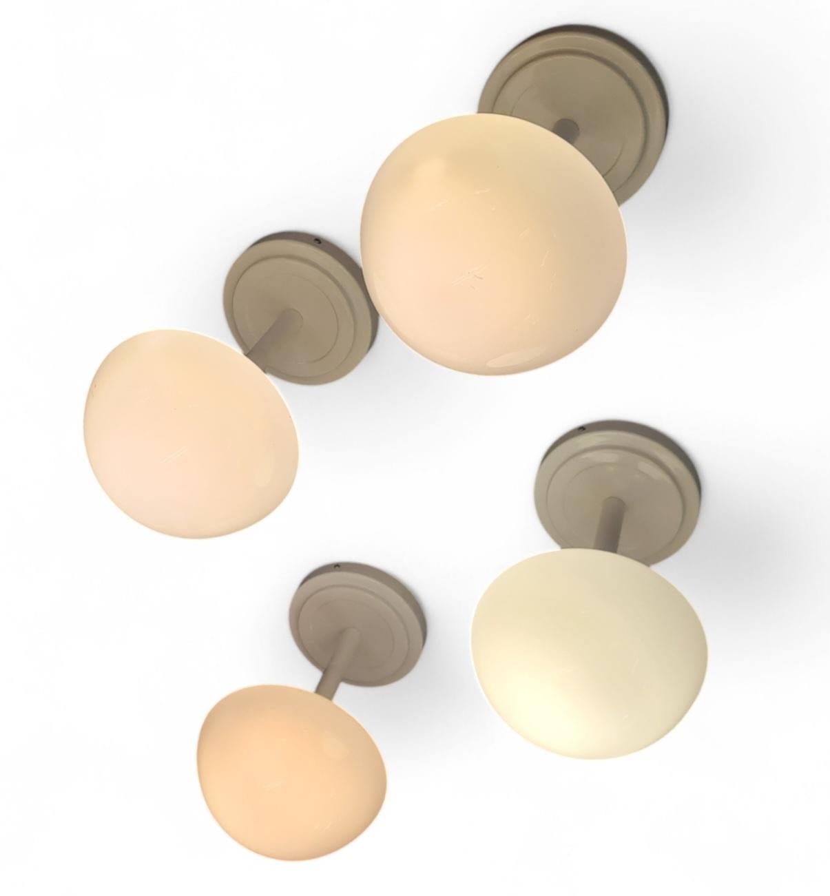 Klaus Michalik Vierer-Set Bau Ceiling Lights 5574 in Weiß, Orno 1980s im Angebot 1