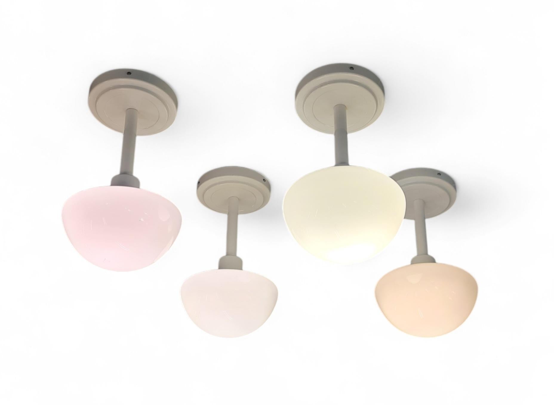 Klaus Michalik Vierer-Set Bau Ceiling Lights 5574 in Weiß, Orno 1980s im Angebot 2