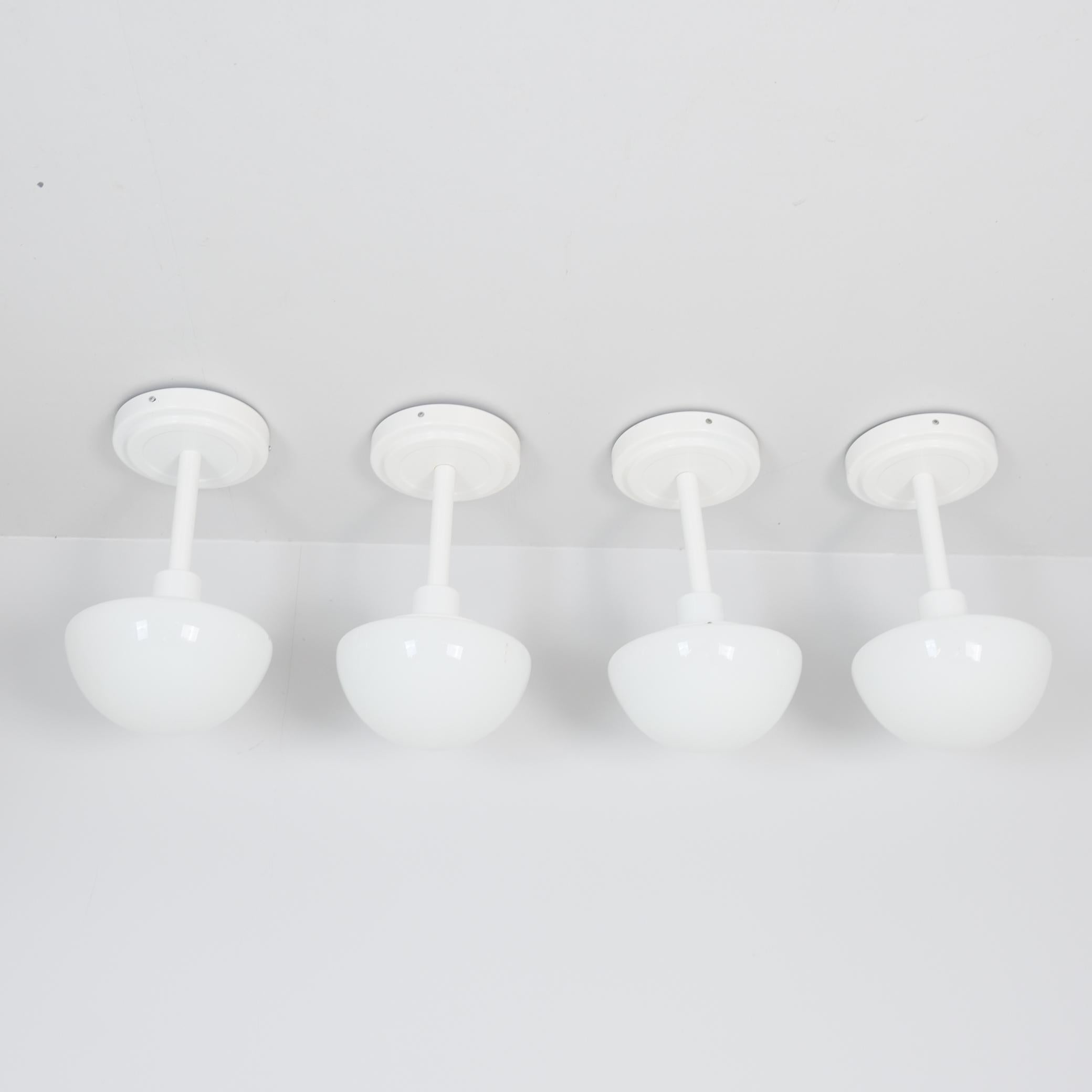 Klaus Michalik Vierer-Set Bau Ceiling Lights 5574 in Weiß, Orno 1980s im Angebot 1