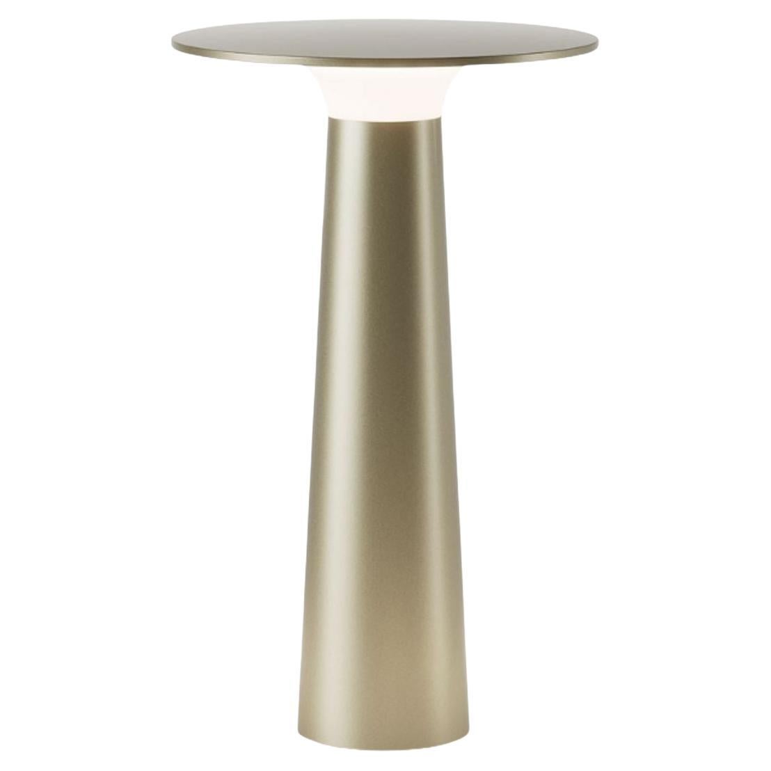 Klaus Nolting 'Lix' Portable Outdoor Aluminum Table Lamp in Gold for IP44de For Sale