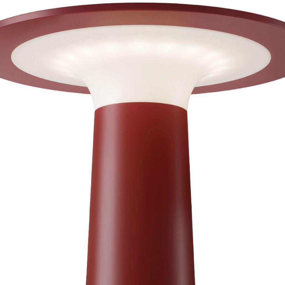 Mid-Century Modern Klaus Nolting, lampe de bureau d'extérieur « Liix » en aluminium en rubis pour Ip44de en vente