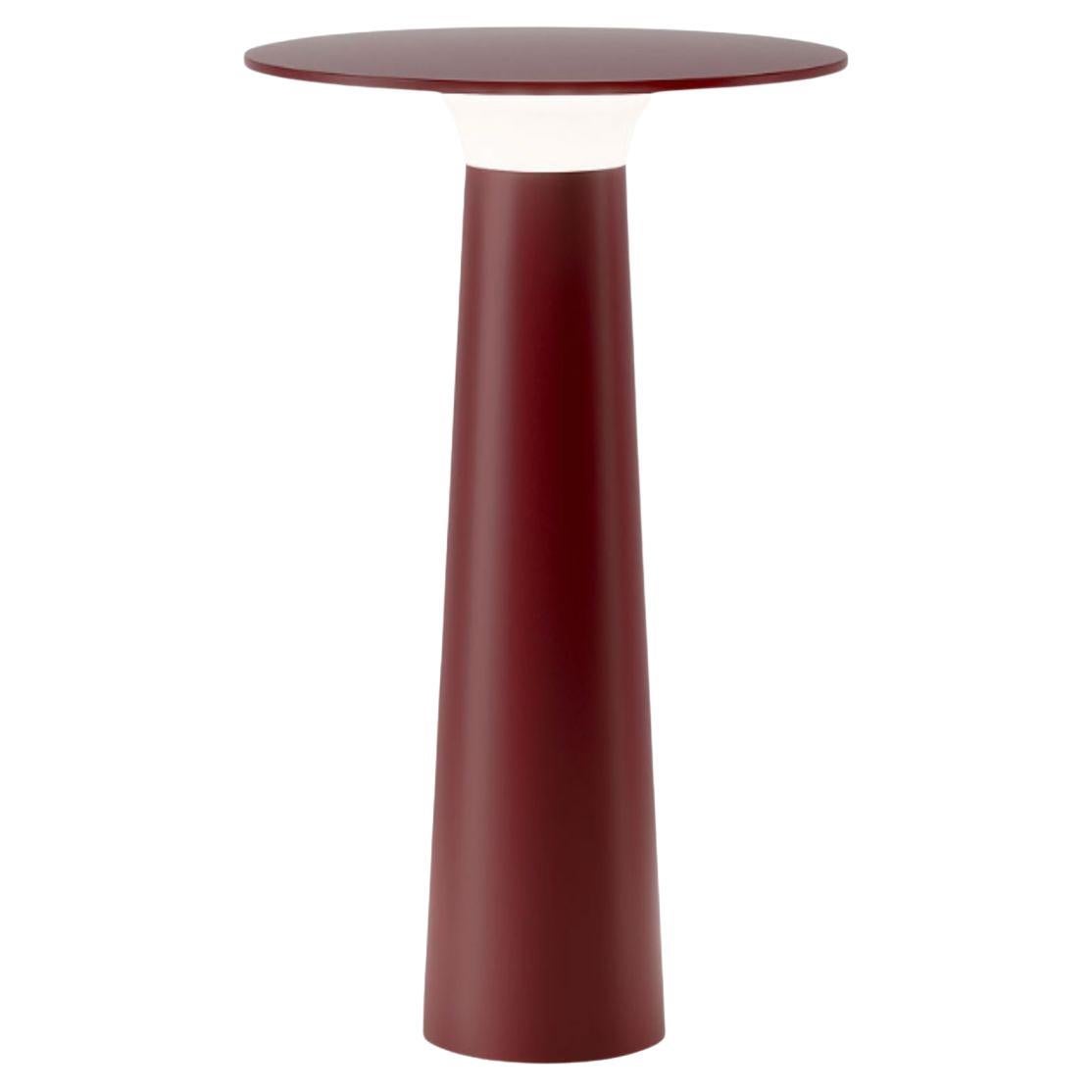 Klaus Nolting 'Lix' Portable Outdoor Aluminum Table Lamp in Ruby for Ip44de For Sale