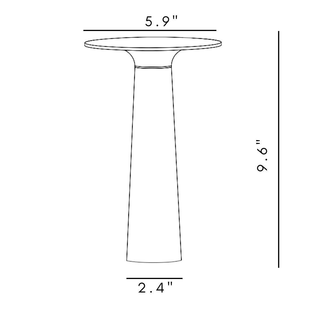 Laccato Lampada da tavolo portatile per esterni in alluminio 'Lix' di Klaus Nolting in salvia per IP44de in vendita