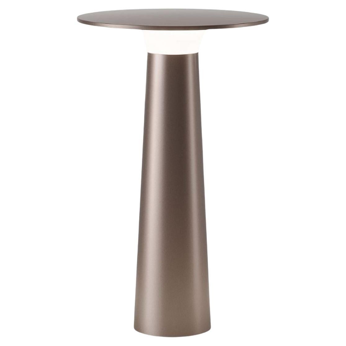 Alluminio Lampada da tavolo portatile per esterni in alluminio 'Lix' di Klaus Nolting in salvia per IP44de in vendita