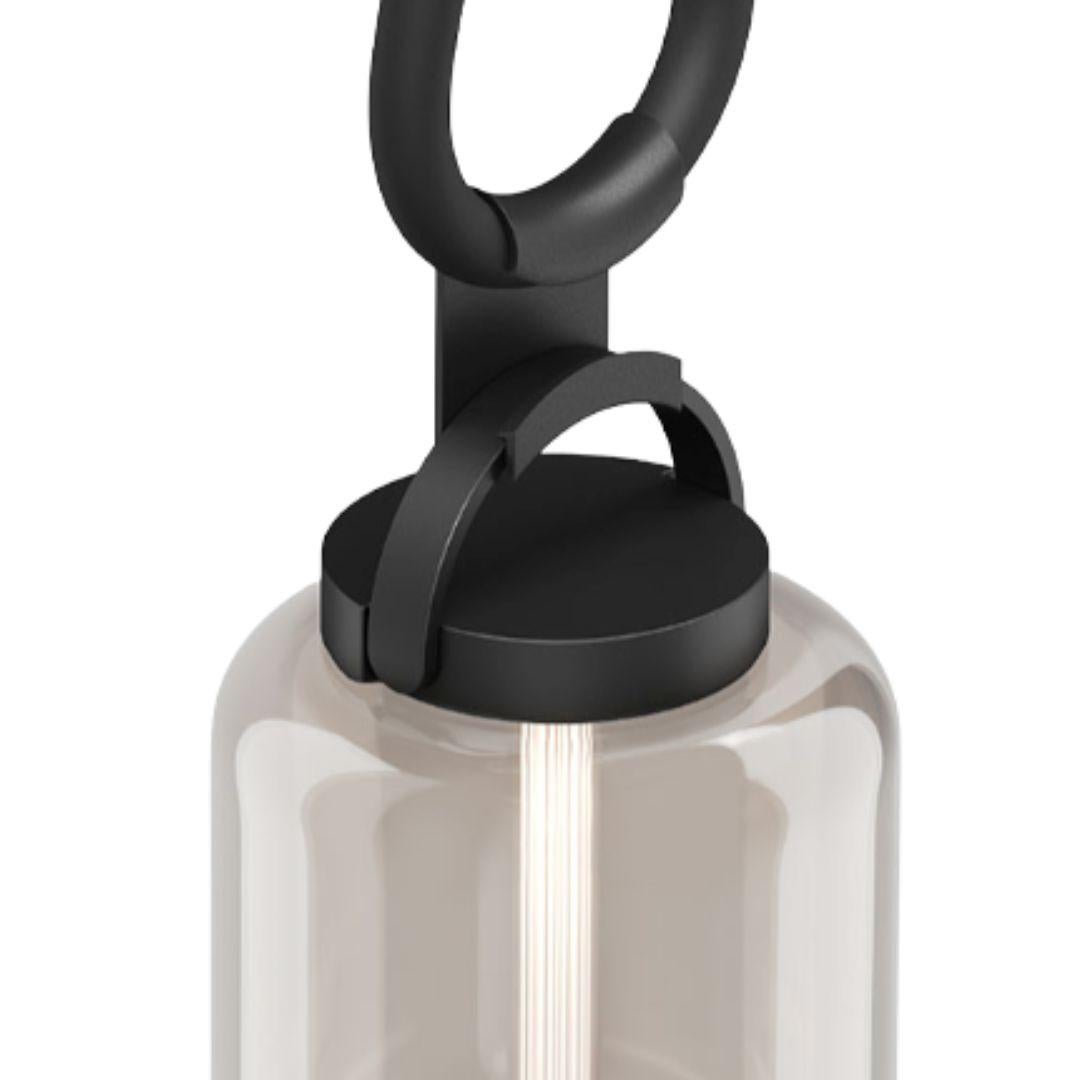 Klaus Nolting 'Qu' Portable Outdoor Aluminum Table Lamp in Black for Ip44de For Sale 7