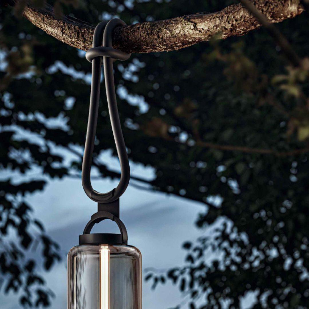 Klaus Nolting 'Qu' Portable Outdoor Aluminum Table Lamp in Bronze for Ip44de For Sale 7
