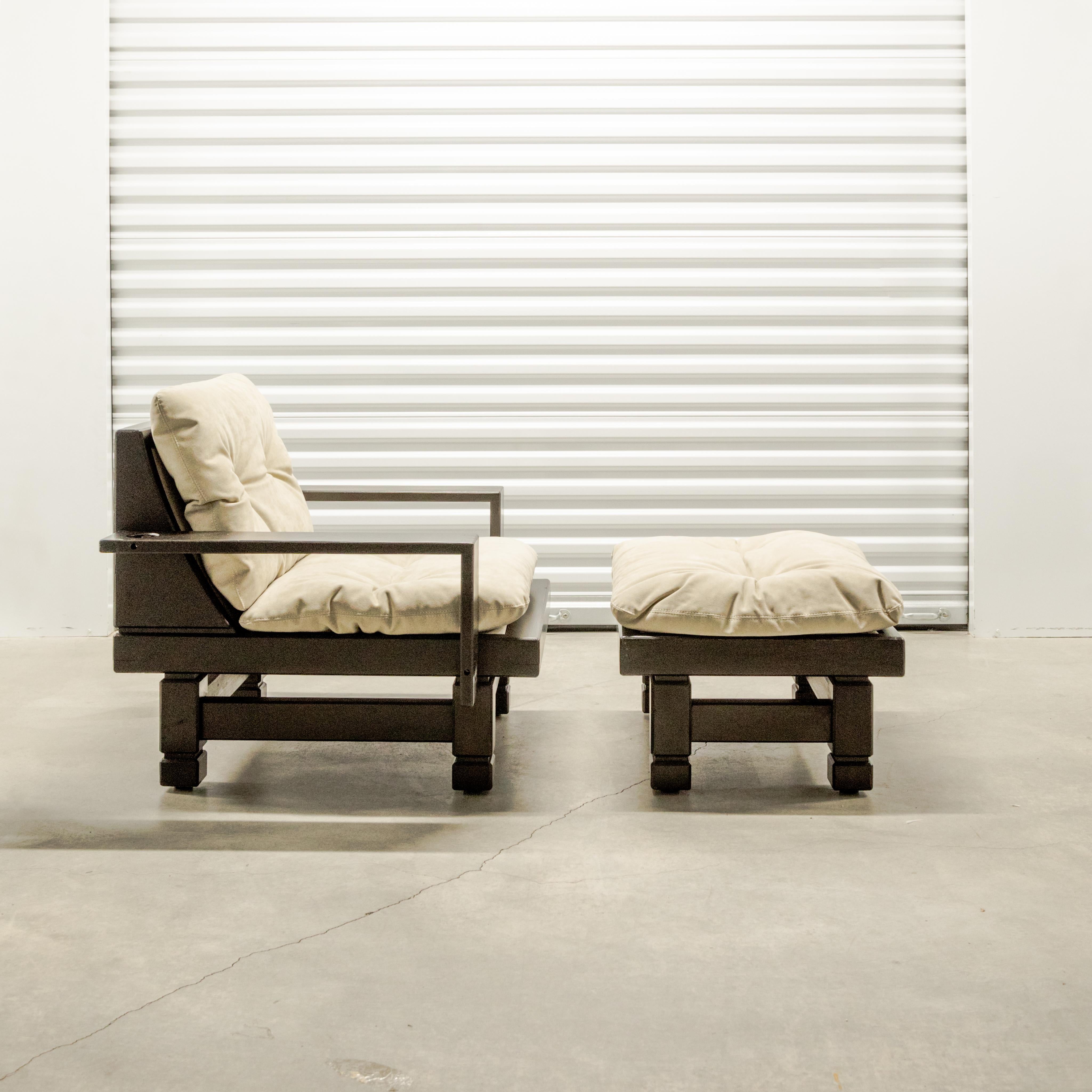 Klaus Rausch  Chaise longue + Ottoman Bon état - En vente à West Hollywood, CA