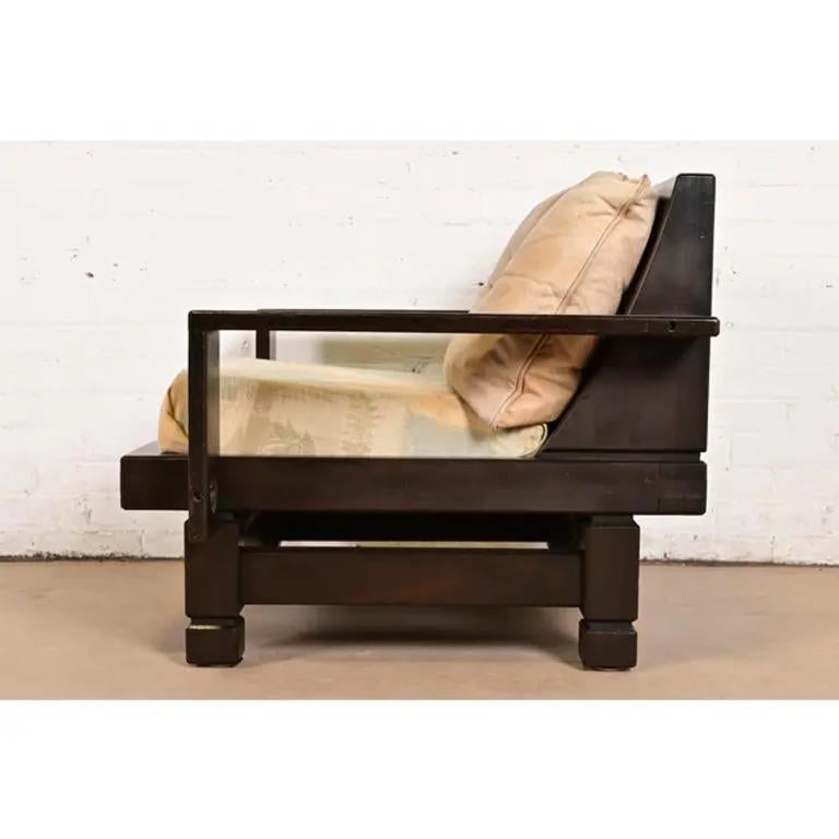 Chaise longue et ottoman géométriques brutalistes du milieu du siècle de Klaus Rausch, années 1960 en vente 5