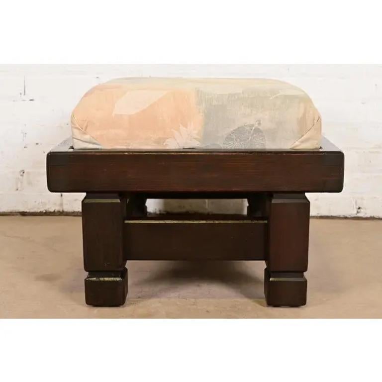Chaise longue et ottoman géométriques brutalistes du milieu du siècle de Klaus Rausch, années 1960 en vente 1