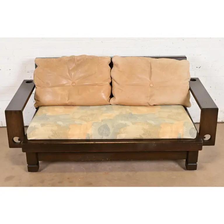 Mid-Century Modern Klaus Rausch Mid-Century Brutalist Geometric Loveseat, 1960s For Sale