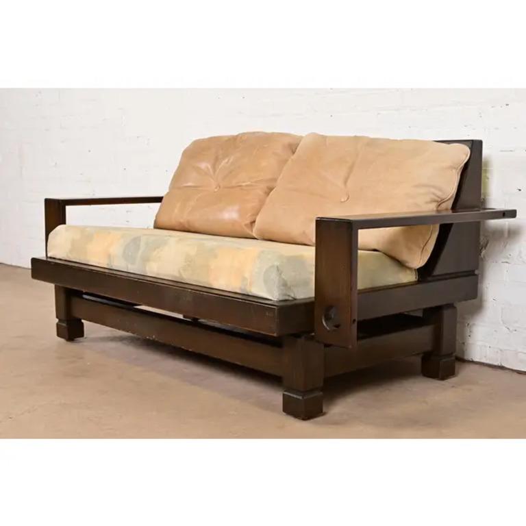 German Klaus Rausch Mid-Century Brutalist Geometric Loveseat, 1960s For Sale