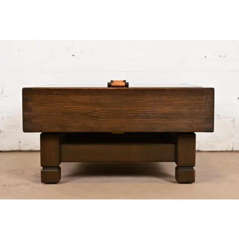 Mesa de centro de almacenamiento geométrica Brutalista de mediados de siglo de Klaus Rausch, años 60 Alemán en venta
