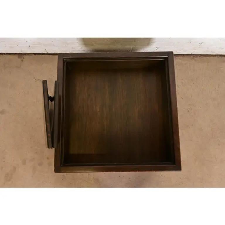 Mesa de centro de almacenamiento geométrica Brutalista de mediados de siglo de Klaus Rausch, años 60 en venta 1