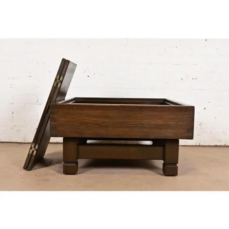 Mesa de centro de almacenamiento geométrica Brutalista de mediados de siglo de Klaus Rausch, años 60 en venta 2
