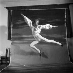 A dancer frozen mid-performance