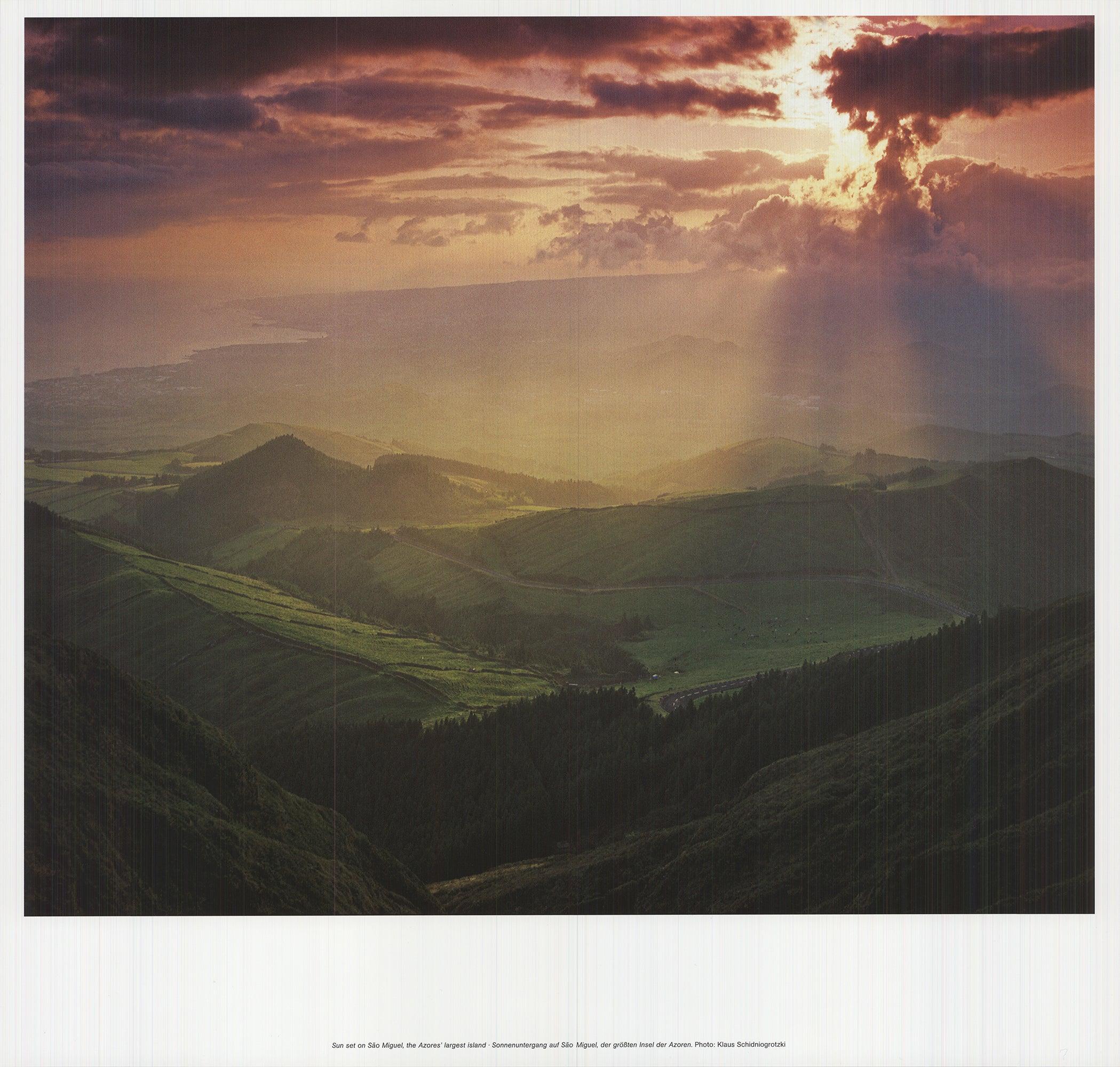 Klaus Tiedge Landscape Photograph - Sunset of Sao Miguel, the Azores' Largest Island