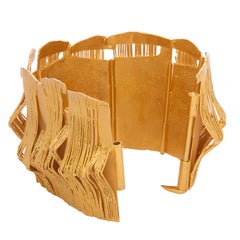 Klaus Ullrich 21 Karat Gold Manschettenarmband, um 1960