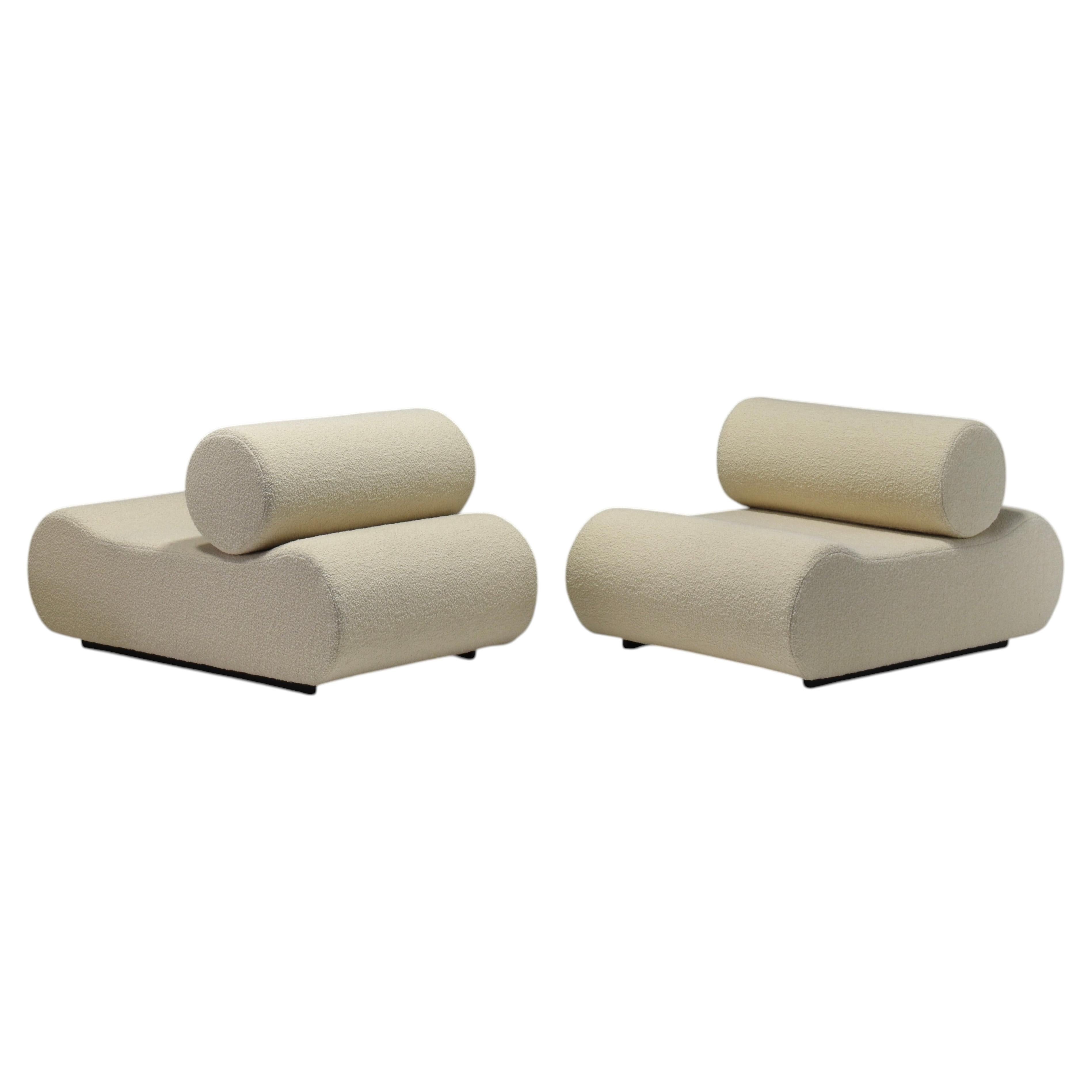 Klaus Uredat ‘Corbi’ Lounge Chairs by COR, Germany – 1969 in New Bouclé For Sale