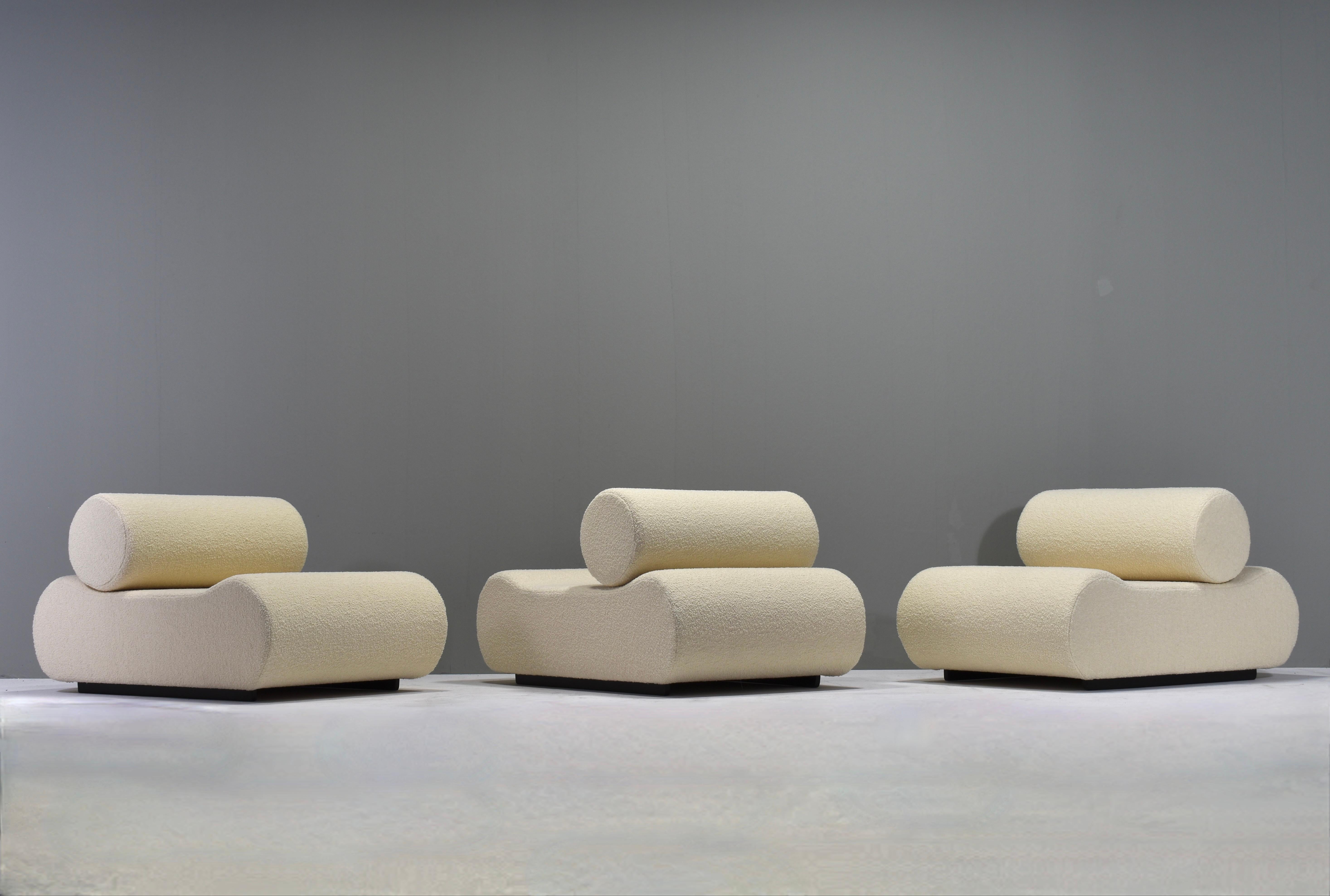 Klaus Uredat ‘Corbi’ Sofa for COR, Germany – 1969 in New Bouclé Upholstery For Sale 1