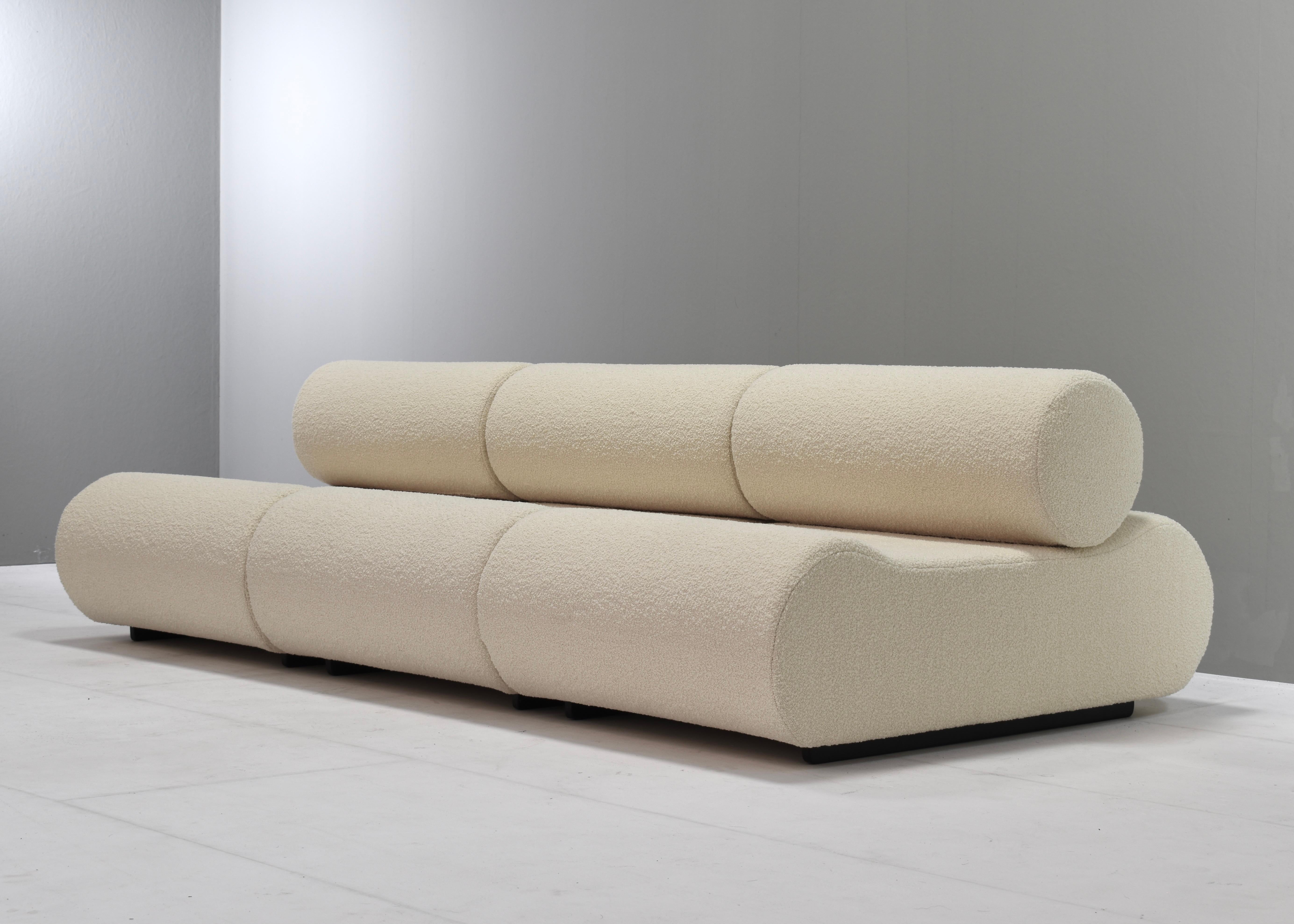 Mid-Century Modern Klaus Uredat ‘Corbi’ Sofa for COR, Germany – 1969 in New Bouclé Upholstery For Sale