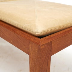 Klaus Wettergren Design, One of a Kind Bench with Leather Seat Cushions
