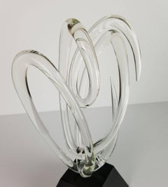 Klaus Widman for Hans Frabel Studio Abstract Crystal Sculpture