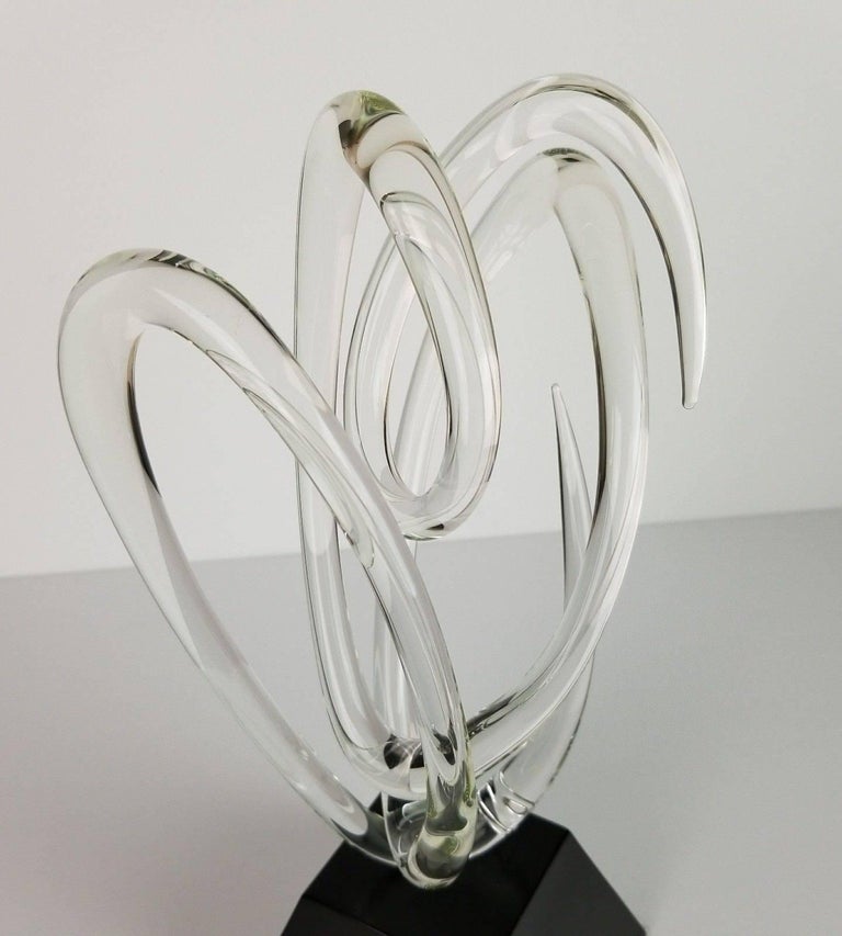 Klaus Widman for Hans Frabel Studio Abstract Crystal Sculpture at 1stDibs
